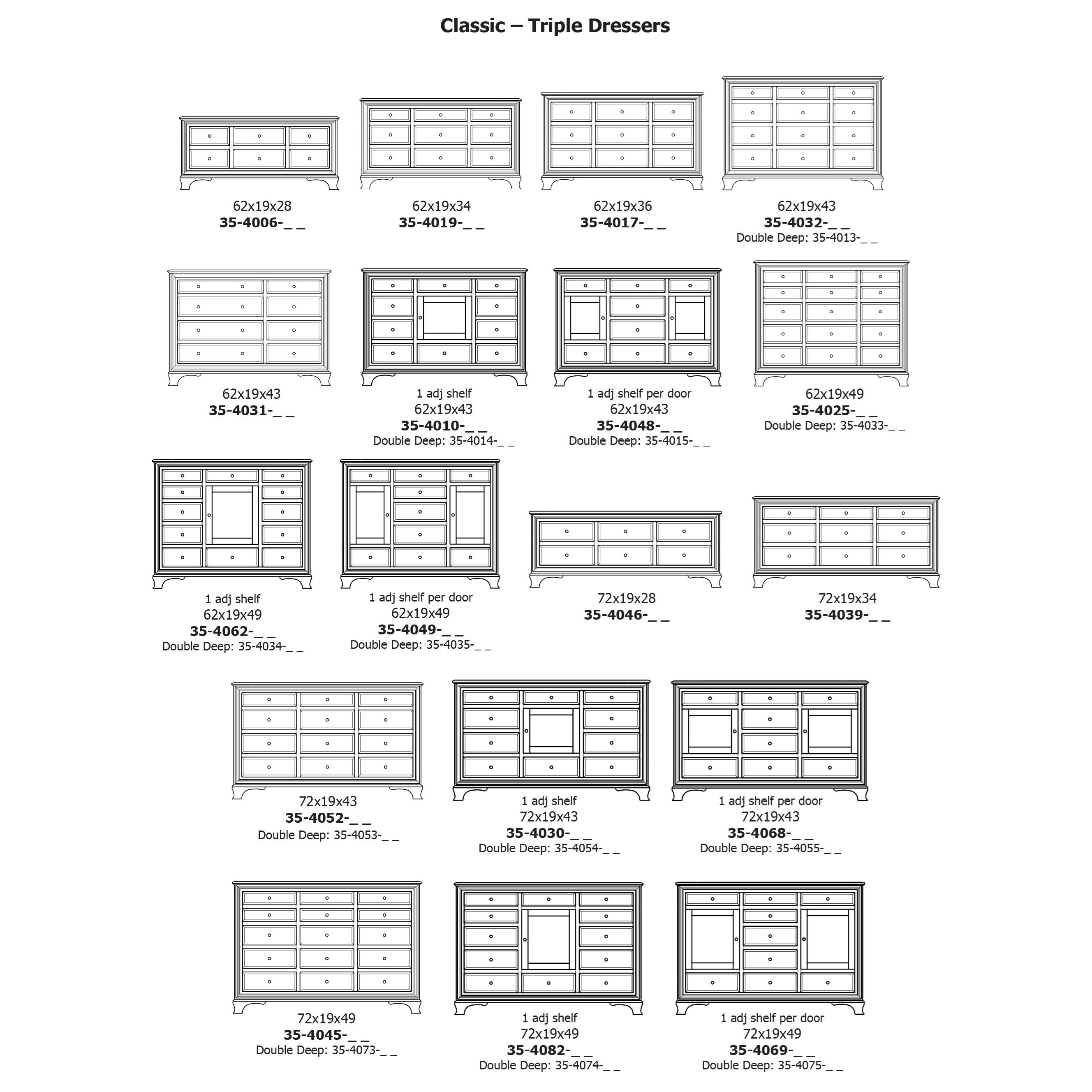Daniel s Amish Classic 35 4031 8 Drawer Triple Dresser Gill